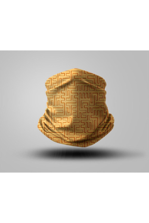 Turuncu Desenli Bandana