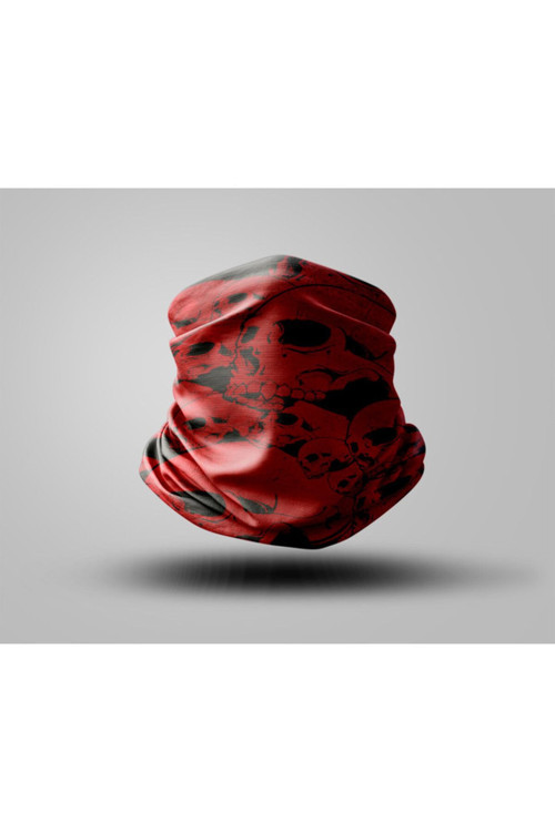 Skull Tasarımlı Motorcu Buff Maske Outdoor Boyunluk Unisex Bandana