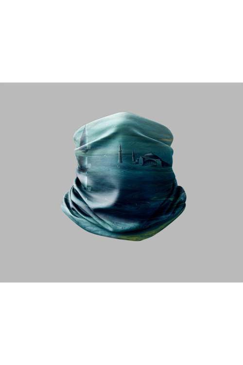 Ebru Sanatı Tasarımlı Motorcu Buff Maske Outdoor Boyunluk Unisex Bandana
