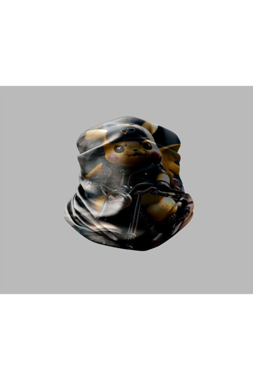 Pokemon Tasarımlı Motorcu Buff Maske Outdoor Boyunluk Unisex Bandana