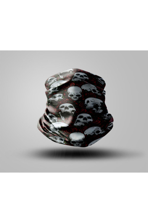 Skull Tasarımlı Motorcu Buff Maske Outdoor Boyunluk Unisex Bandana