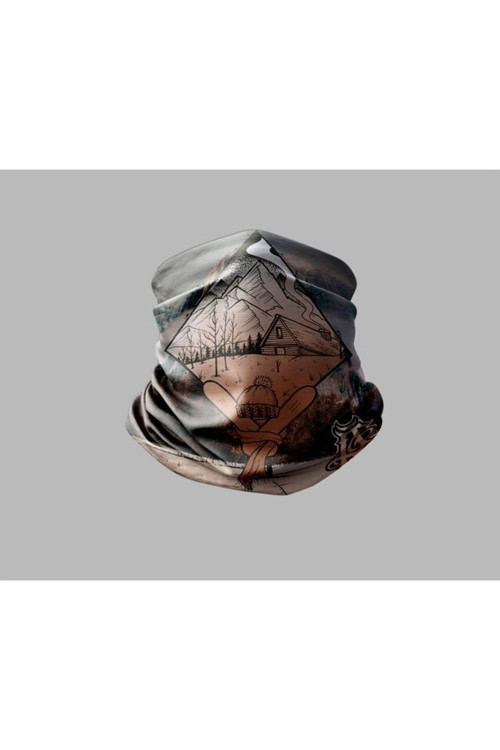 Kayak & Dağ Tasarımlı Motorcu Çok Amaçlı Outdoor Boyunluk Unisex Bandana