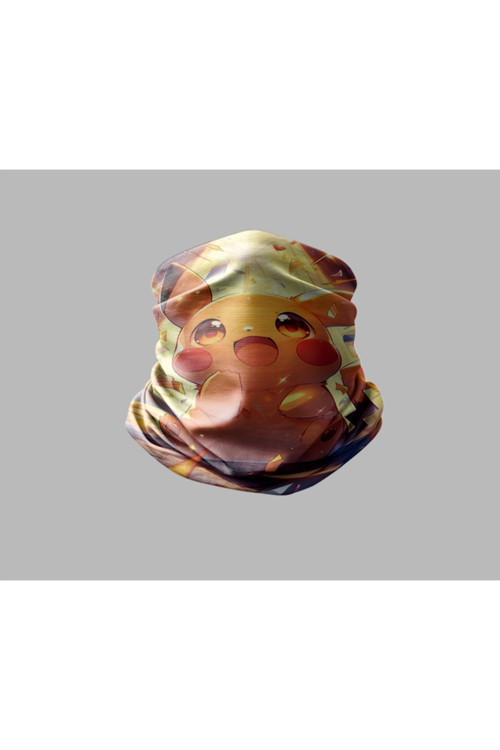 Pokemon Tasarımlı Motorcu Buff Maske Outdoor Boyunluk Unisex Bandana