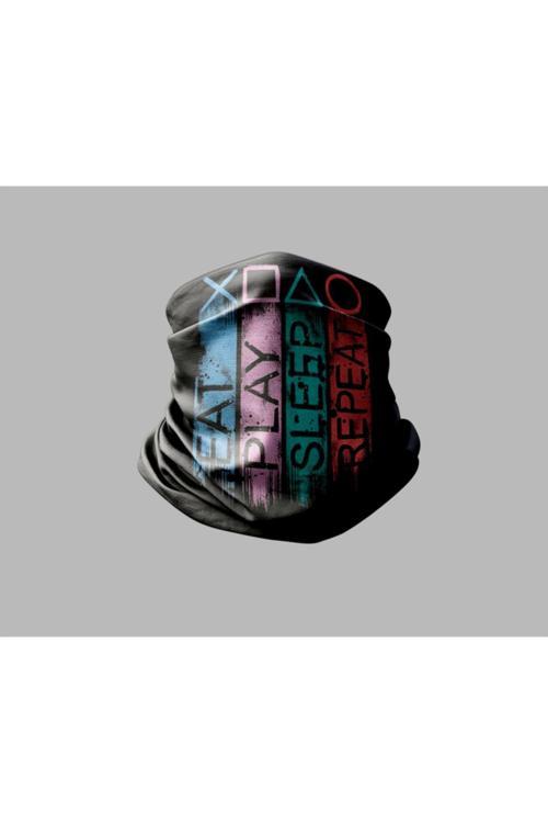 Yazı Tasarımlı Motorcu Buff Maske Outdoor Boyunluk Unisex Bandana