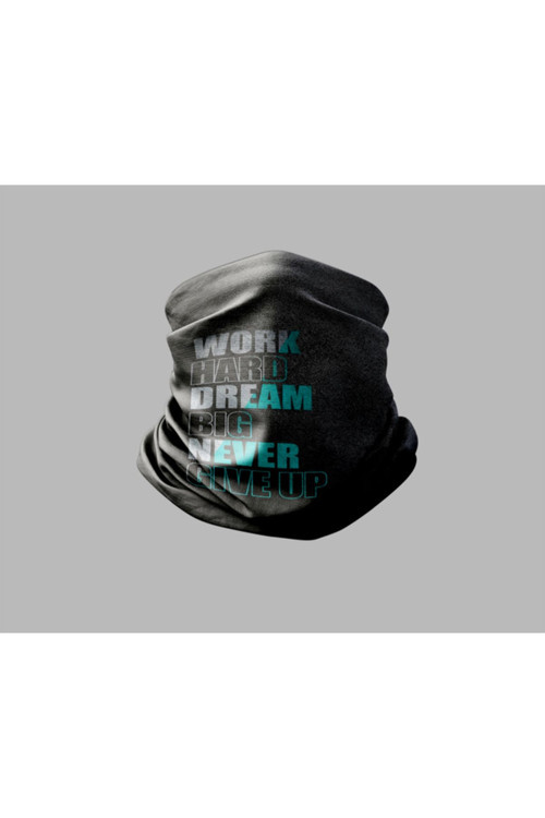Yazı Tasarımlı Motorcu Buff Maske Outdoor Boyunluk Unisex Bandana