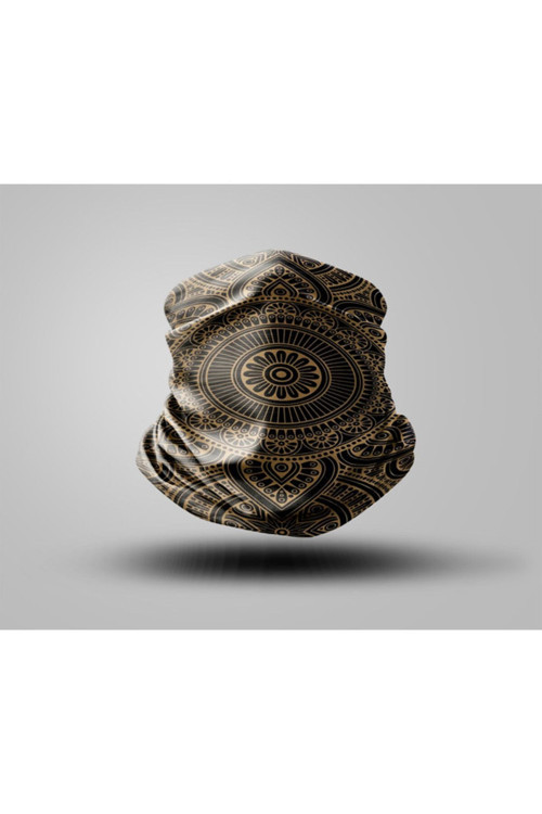 Mandala Tasarımlı Motorcu Buff Maske Outdoor Boyunluk Unisex Bandana