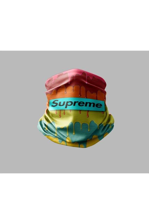 Supreme Tasarımlı Motorcu Buff Maske Outdoor Boyunluk Unisex Bandana