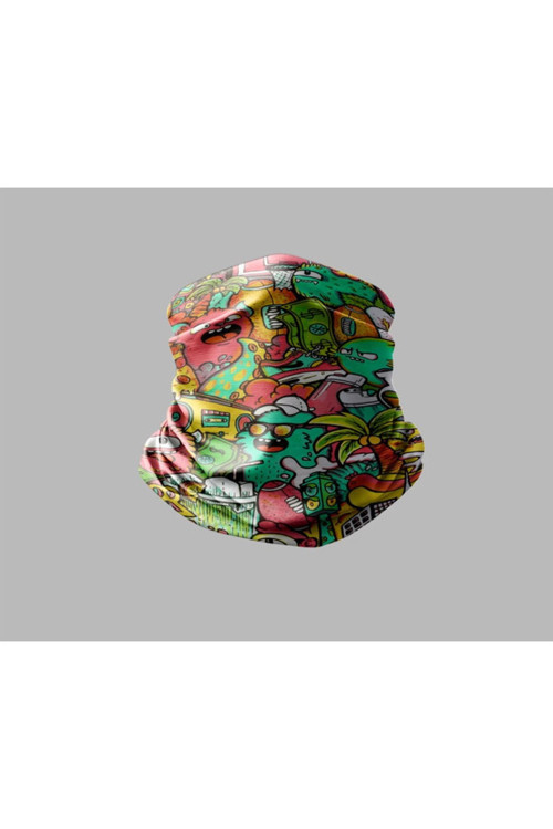Karışık Çok Desenli Tasarımlı Motorcu Buff Maske Outdoor Boyunluk Unisex Bandana