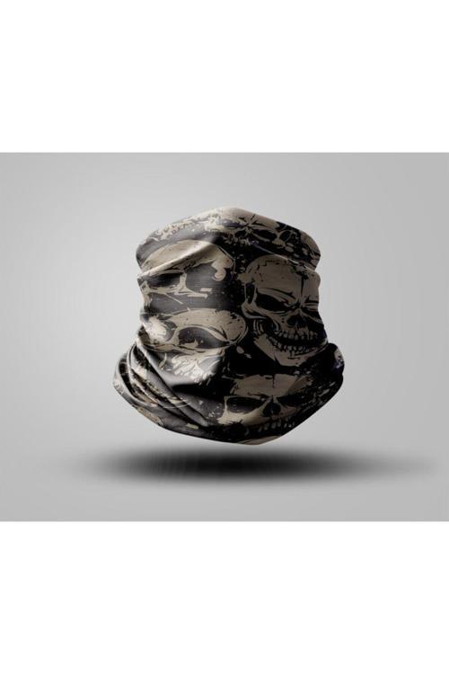 Skull Tasarımlı Motorcu Buff Maske Outdoor Boyunluk Unisex Bandana