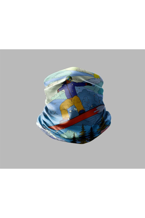 Kayak & Dağ Tasarımlı Motorcu Buff Maske Outdoor Boyunluk Unisex Bandana