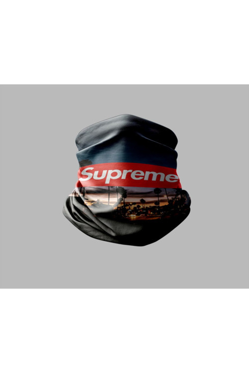 Supreme Tasarımlı Motorcu Buff Maske Outdoor Boyunluk Unisex Bandana