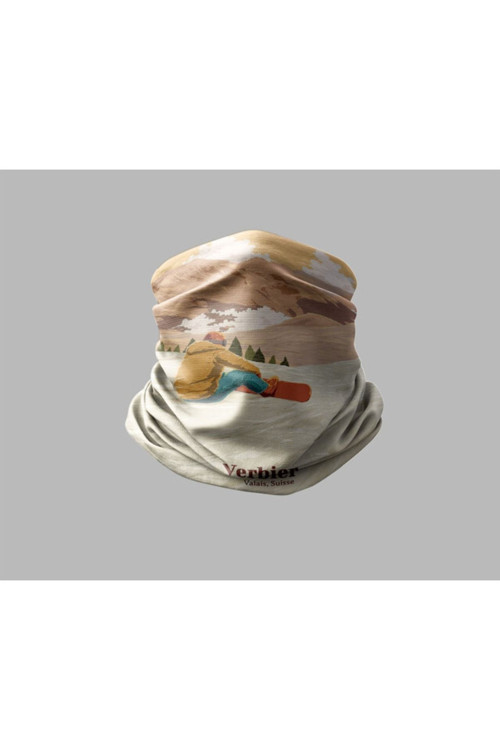 Kayak & Dağ Tasarımlı Motorcu Buff Maske Outdoor Boyunluk Unisex Bandana