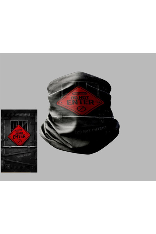 Yazı Tasarımlı Motorcu Buff Maske Outdoor Boyunluk Unisex Bandana