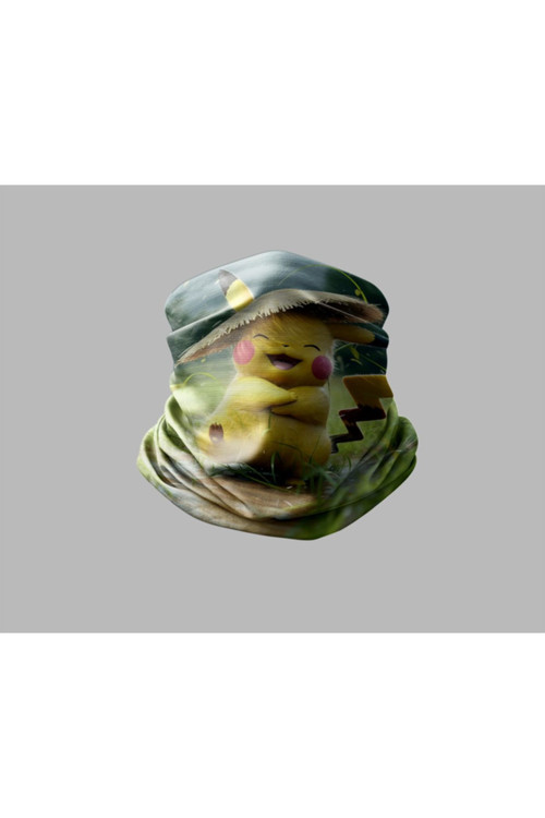 Pokemon Tasarımlı Motorcu Buff Maske Outdoor Boyunluk Unisex Bandana