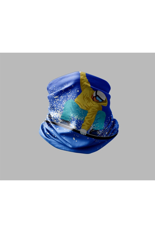 Kayak & Dağ Tasarımlı Motorcu Buff Maske Outdoor Boyunluk Unisex Bandana