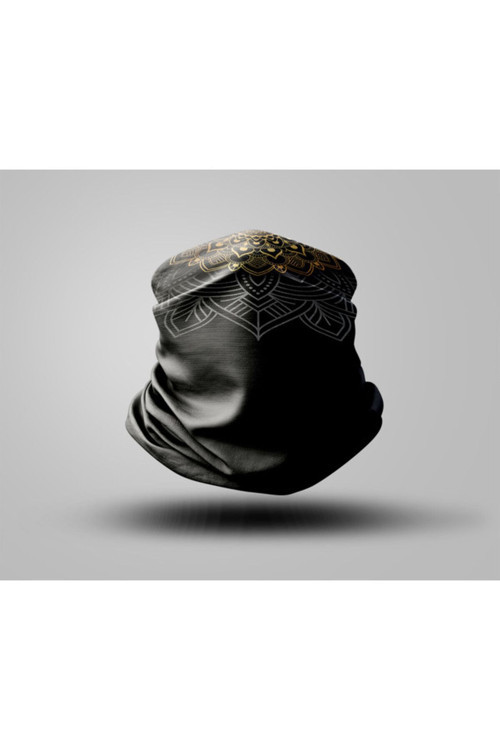 Mandala Tasarımlı Motorcu Buff Maske Outdoor Boyunluk Unisex Bandana