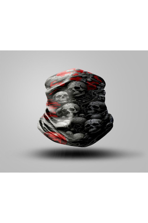 Skull Tasarımlı Motorcu Buff Maske Outdoor Boyunluk Unisex Bandana