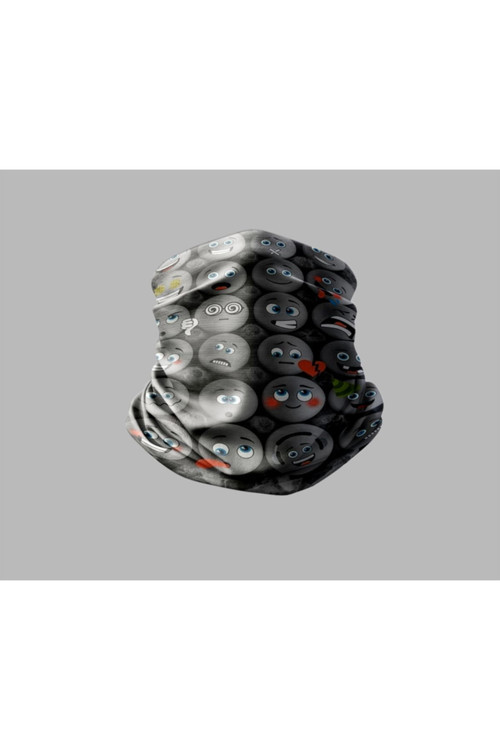 Smile Tasarımlı Motorcu Buff Maske Outdoor Boyunluk Unisex Bandana