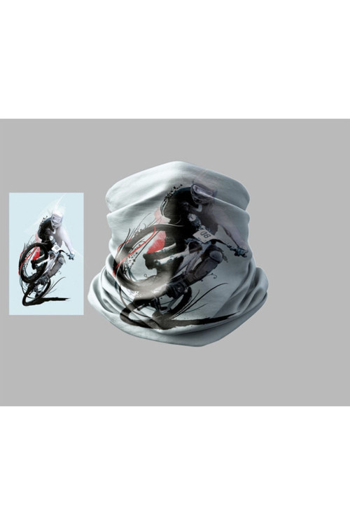 Bisiklet Tasarımlı Motorcu Buff Maske Outdoor Boyunluk Unisex Bandana
