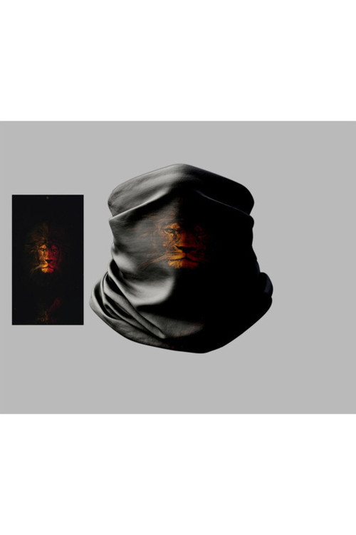 Sarı Kırmızı Tasarımlı Motorcu Çok Amaçlı Outdoor Boyunluk Unisex Bandana