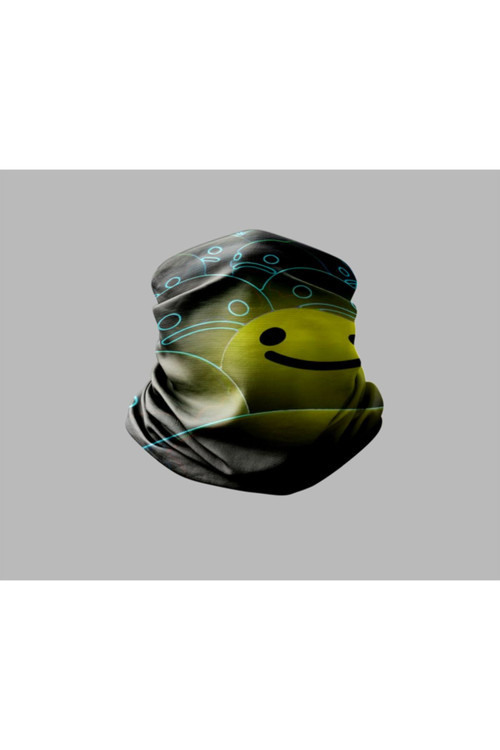 Smile Tasarımlı Motorcu Buff Maske Outdoor Boyunluk Unisex Bandana