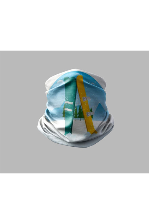 Kayak & Dağ Tasarımlı Motorcu Buff Maske Outdoor Boyunluk Unisex Bandana