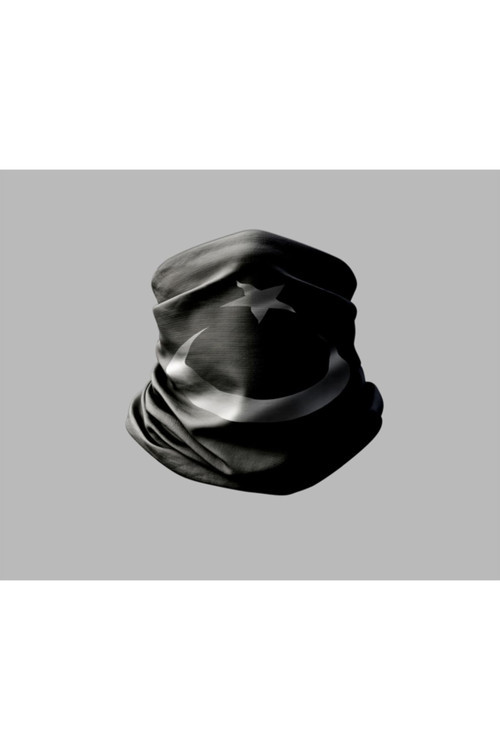 Türk Bayrağı Tasarımlı Motorcu Buff Maske Outdoor Boyunluk Unisex Bandana