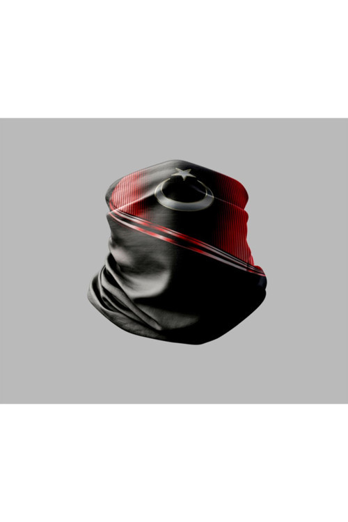 Türk Bayrağı Tasarımlı Motorcu Buff Maske Outdoor Boyunluk Unisex Bandana