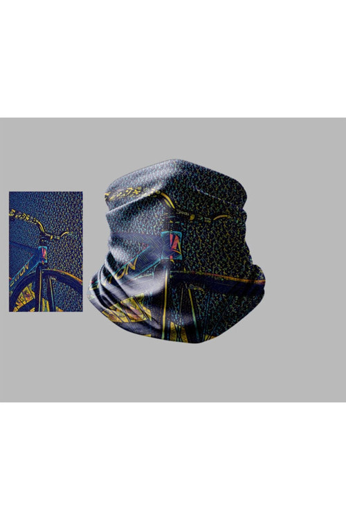 Bisiklet Tasarımlı Motorcu Buff Maske Outdoor Boyunluk Unisex Bandana