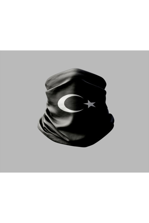 Türk Bayrağı Tasarımlı Motorcu Buff Maske Outdoor Boyunluk Unisex Bandana