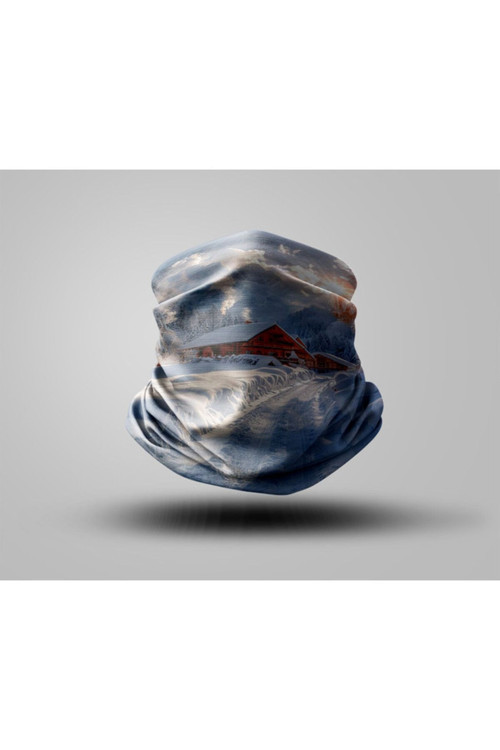 Dağ Tasarımlı Motorcu Buff Maske Outdoor Boyunluk Unisex Bandana