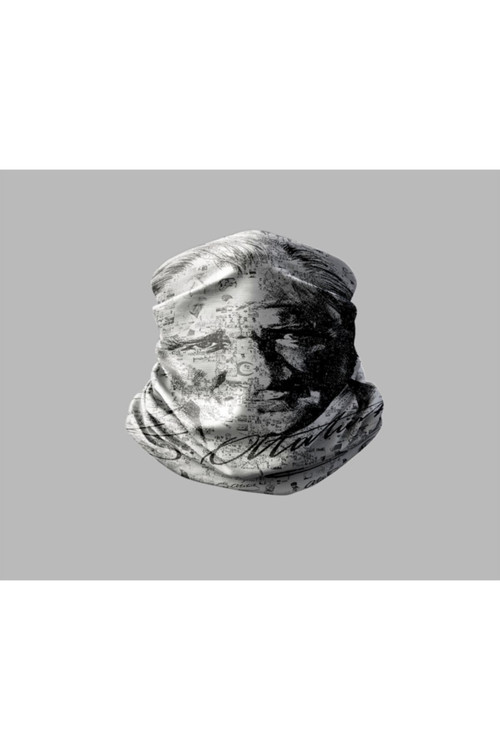 Atatürk Tasarımlı Motorcu Buff Maske Outdoor Boyunluk Unisex Bandana