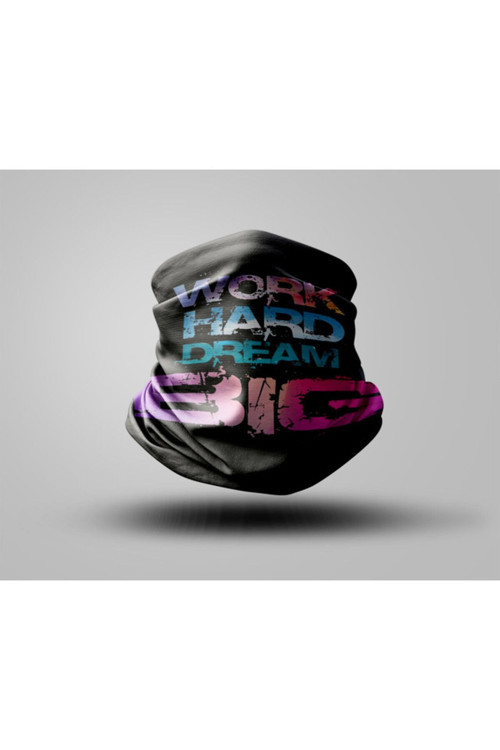 Yazı Tasarımlı Motorcu Buff Maske Outdoor Boyunluk Unisex Bandana