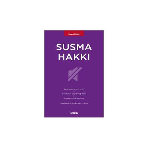 Susma Hakkı (N.Haydar) Nuran Haydar 2019/09