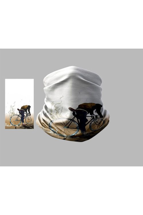 Bisiklet Tasarımlı Motorcu Buff Maske Outdoor Boyunluk Unisex Bandana