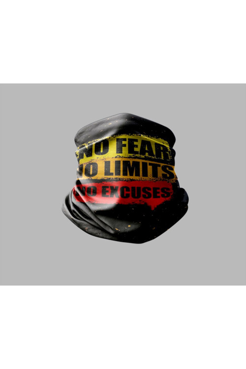 Yazı Tasarımlı Motorcu Buff Maske Outdoor Boyunluk Unisex Bandana