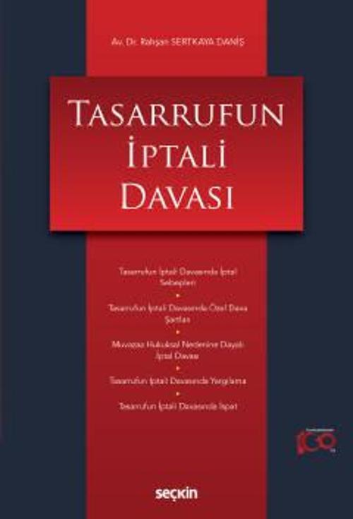 Tasarrufun İptali Davası Rahşan Sertkaya Daniş 1. Baskı, Eylül 2023