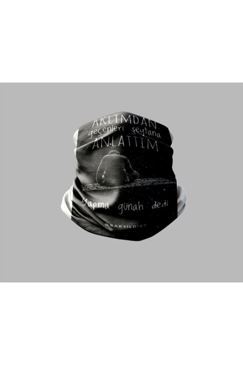 Duvar Yazısı Tasarımlı Motorcu Buff Maske Outdoor Boyunluk Unisex Bandana