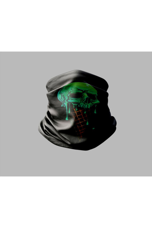 Kuru Kafa Tasarımlı Motorcu Buff Maske Outdoor Boyunluk Unisex Bandana
