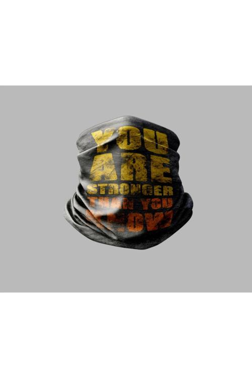 Yazı Tasarımlı Motorcu Buff Maske Outdoor Boyunluk Unisex Bandana