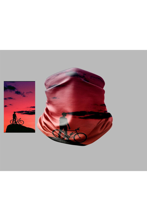 Bisiklet Tasarımlı Motorcu Çok Amaçlı Outdoor Boyunluk Unisex Bandana