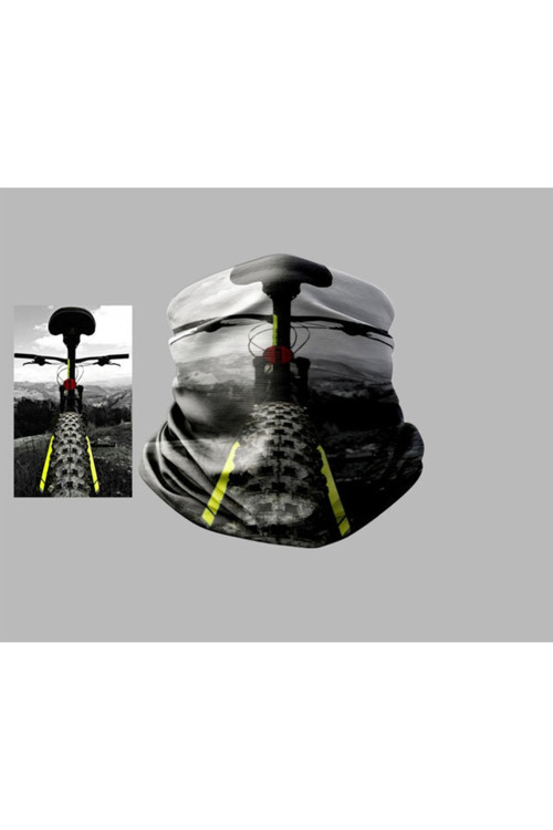 Bisiklet Tasarımlı Motorcu Buff Maske Outdoor Boyunluk Unisex Bandana