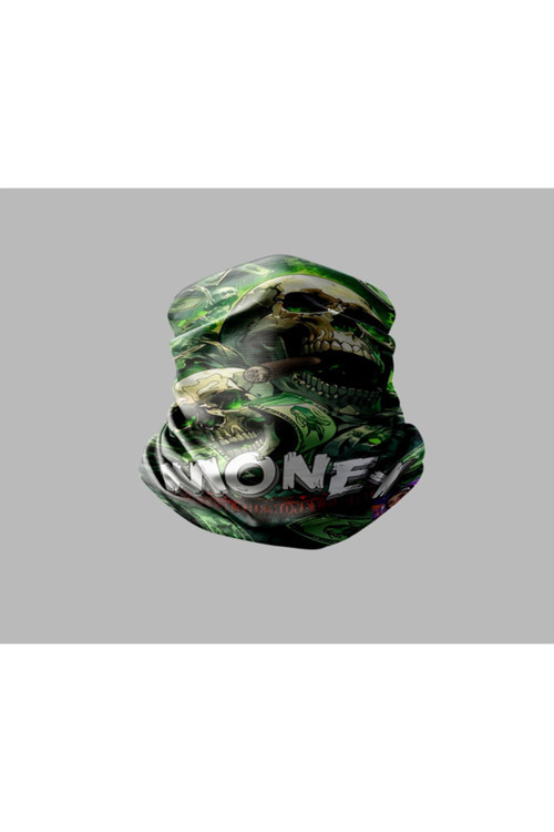 Kuru Kafa Tasarımlı Motorcu Buff Maske Outdoor Boyunluk Unisex Bandana