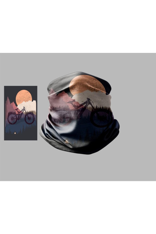 Bisiklet Tasarımlı Motorcu Çok Amaçlı Outdoor Boyunluk Unisex Bandana
