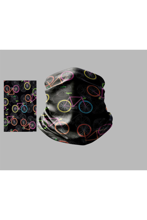 Bisiklet Tasarımlı Motorcu Çok Amaçlı Outdoor Boyunluk Unisex Bandana