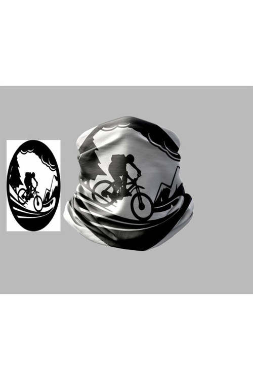 Bisiklet Tasarımlı Motorcu Çok Amaçlı Outdoor Boyunluk Unisex Bandana