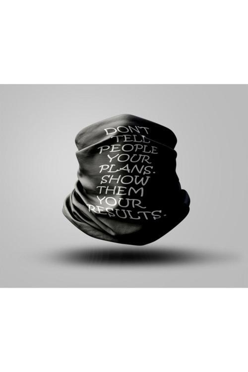 Yazı Tasarımlı Motorcu Buff Maske Outdoor Boyunluk Unisex Bandana