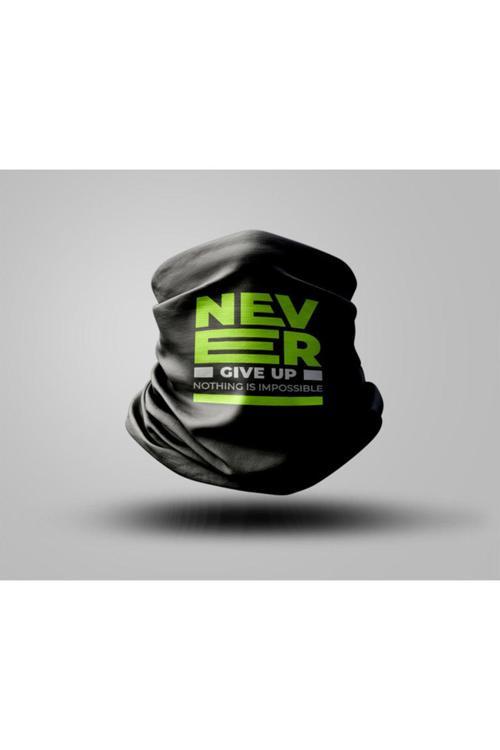 Yazı Tasarımlı Motorcu Buff Maske Outdoor Boyunluk Unisex Bandana