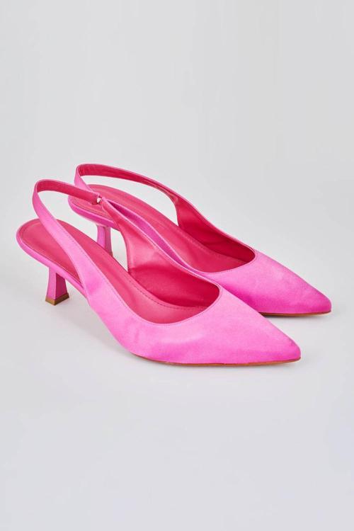 Arkası Açık Fuşya Stiletto 39
