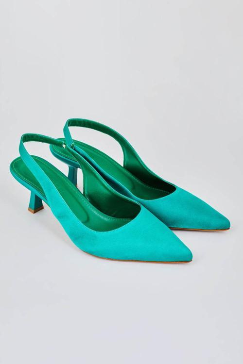 Arkası Açık Yeşil Stiletto 37